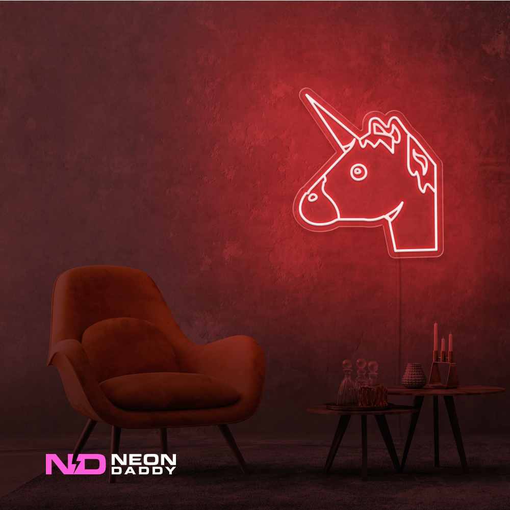 Color: Red 'Unicorn' - Kids LED Neon Sign - Affordable Neon Signs