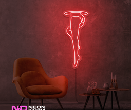 Color: Red 'Womans Legs Portal' - LED Neon Sign - Affordable Neon Signs