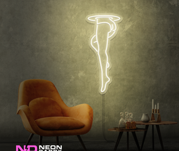 Color: Warm White 'Womans Legs Portal' - LED Neon Sign - Affordable Neon Signs