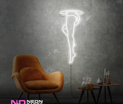 Color: White 'Womans Legs Portal' - LED Neon Sign - Affordable Neon Signs