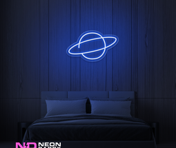 Color: Blue 'Planet Neptune' - LED Neon Sign - Space Neon Signs