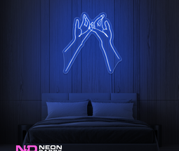 Color: Blue 'Pinky' - LED Neon Sign - Cute Neon Signs