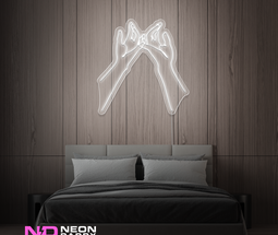 Color: White 'Pinky' - LED Neon Sign - Cute Neon Signs