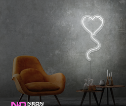 Color: White 'Love Balloon' - LED Neon Sign - Affordable Neon Signs