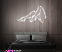 Color: White 'Womans Legs' - LED Neon Sign - Affordable Neon Signs