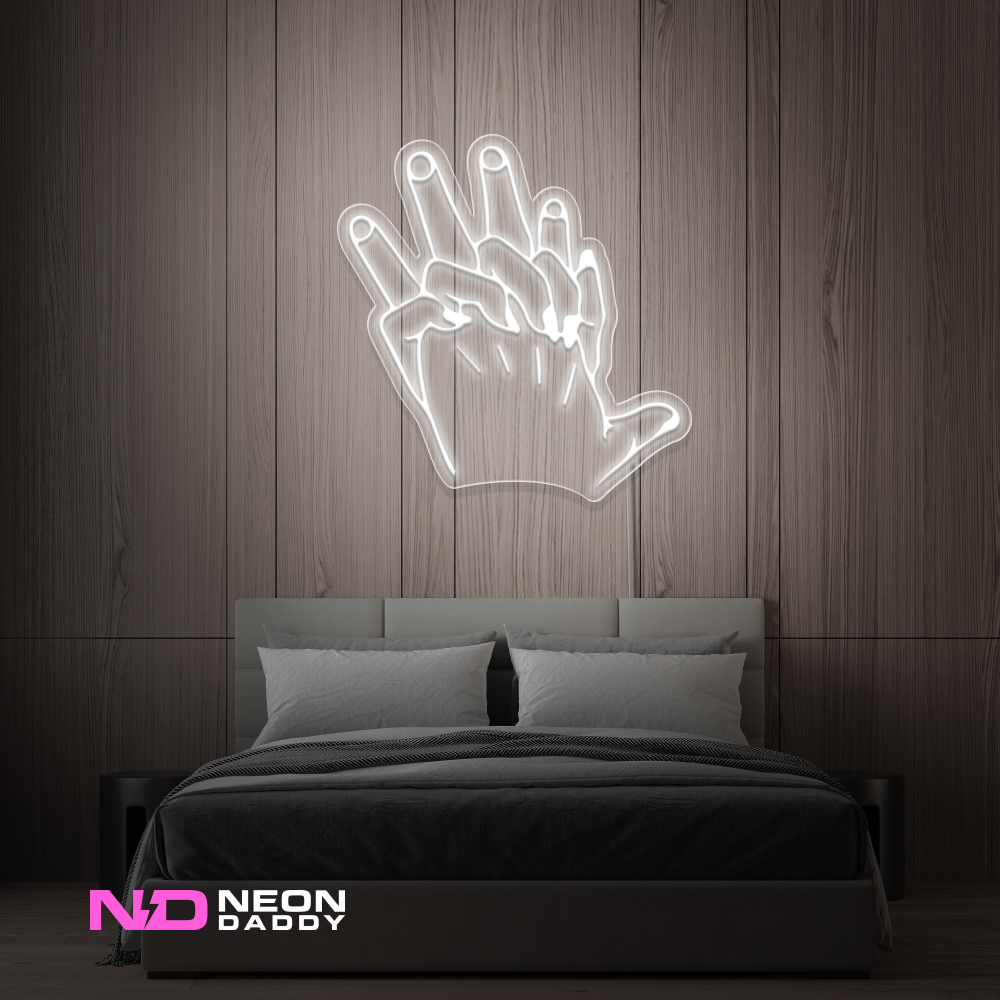 White deals neon light