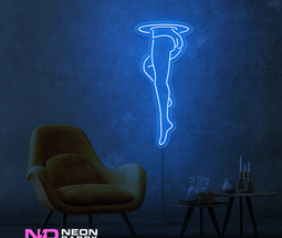 Color: Blue 'Womans Legs Portal' - LED Neon Sign - Affordable Neon Signs