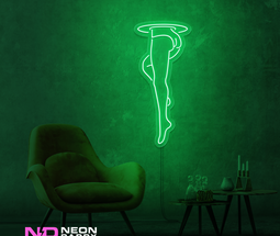 Color: Green 'Womans Legs Portal' - LED Neon Sign - Affordable Neon Signs