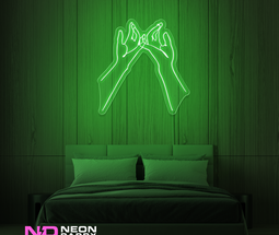 Color: Green 'Pinky' - LED Neon Sign - Cute Neon Signs