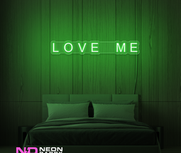 Color: Green 'Love Me' - LED Neon Sign - Affordable Neon Signs