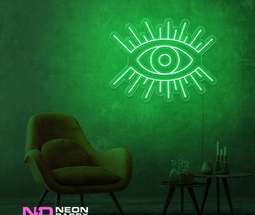 Color: Green 'Eye' LED Neon Sign - Affordable Neon Signs