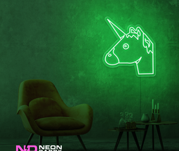 Color: Green 'Unicorn' - Kids LED Neon Sign - Affordable Neon Signs