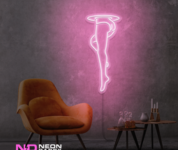 Color: Light Pink 'Womans Legs Portal' - LED Neon Sign - Affordable Neon Signs