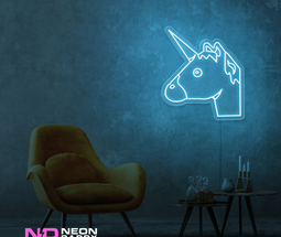 Color: Light Blue 'Unicorn' - Kids LED Neon Sign - Affordable Neon Signs