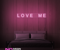 Color: Light Pink 'Love Me' - LED Neon Sign - Affordable Neon Signs