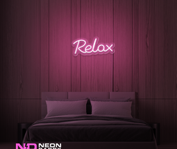 Color: Light Pink 'Relax' - LED Neon Sign - Affordable Neon Signs