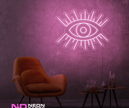 Color: Light Pink 'Eye' LED Neon Sign - Affordable Neon Signs
