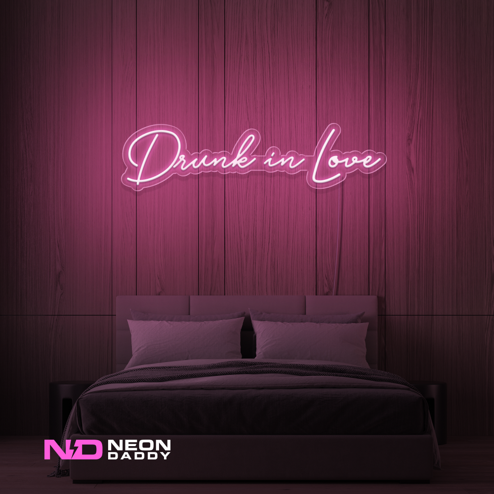 Color: Light Pink Drunk in Love LED Neon Sign