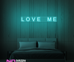 Color: Mint Green 'Love Me' - LED Neon Sign - Affordable Neon Signs