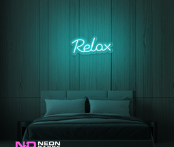Color: Mint Green 'Relax' - LED Neon Sign - Affordable Neon Signs