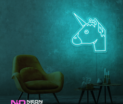 Color: Mint Green 'Unicorn' - Kids LED Neon Sign - Affordable Neon Signs