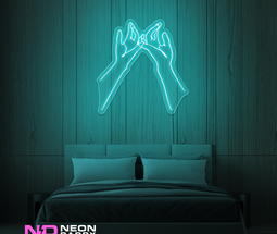 Color: Mint Green 'Pinky' - LED Neon Sign - Cute Neon Signs