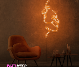 Color: Orange 'Two Face' - Art LED Neon Sign