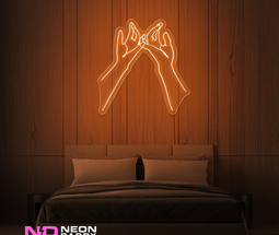 Color: Orange 'Pinky' - LED Neon Sign - Cute Neon Signs