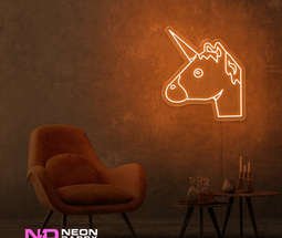 Color: Orange 'Unicorn' - Kids LED Neon Sign - Affordable Neon Signs