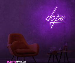 Color: Purple 'Dope' LED Neon Sign - Affordable Neon Signs