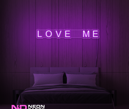 Color: Purple 'Love Me' - LED Neon Sign - Affordable Neon Signs