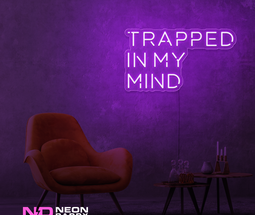 Color: Purple Trapped in My Mind LED Neon Sign