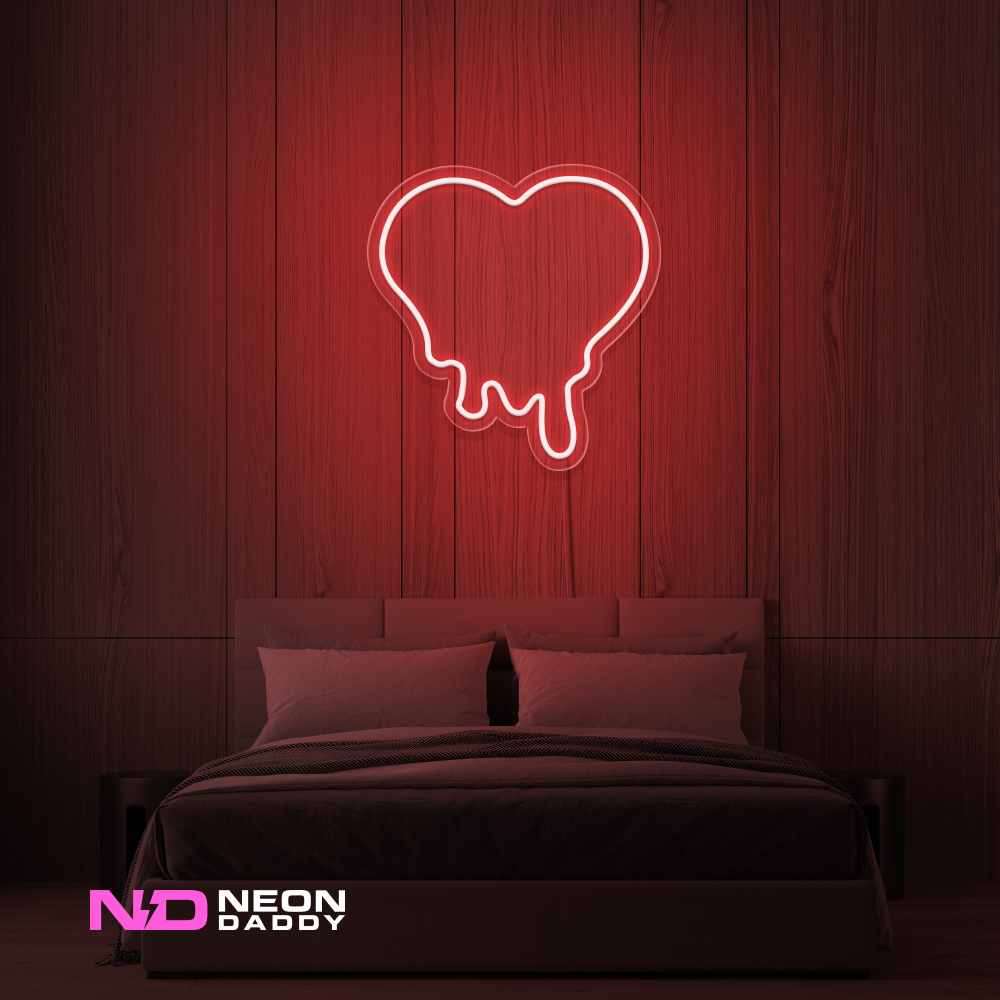 Melting Heart LED Neon Sign – Neon Daddy