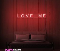 Color: Red 'Love Me' - LED Neon Sign - Affordable Neon Signs