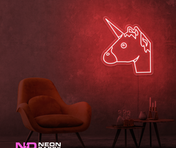 Color: Red 'Unicorn' - Kids LED Neon Sign - Affordable Neon Signs