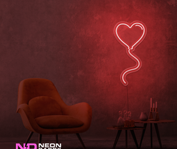 Color: Red 'Love Balloon' - LED Neon Sign - Affordable Neon Signs