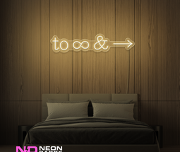 Color: Warm White To Infinity and Beyond LED Neon Sign