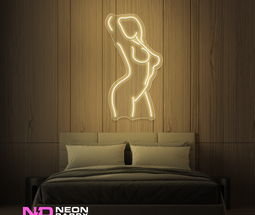 Color: Warm White 'Female Pose' LED Neon Sign - Affordable Neon Signs
