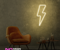Color: Warm White Lightning Strike LED Neon Sign
