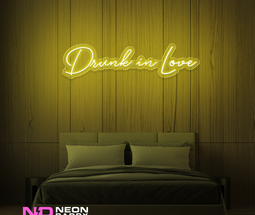 Color: Yellow Drunk in Love LED Neon Sign