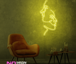 Color: Yellow 'Two Face' - Art LED Neon Sign